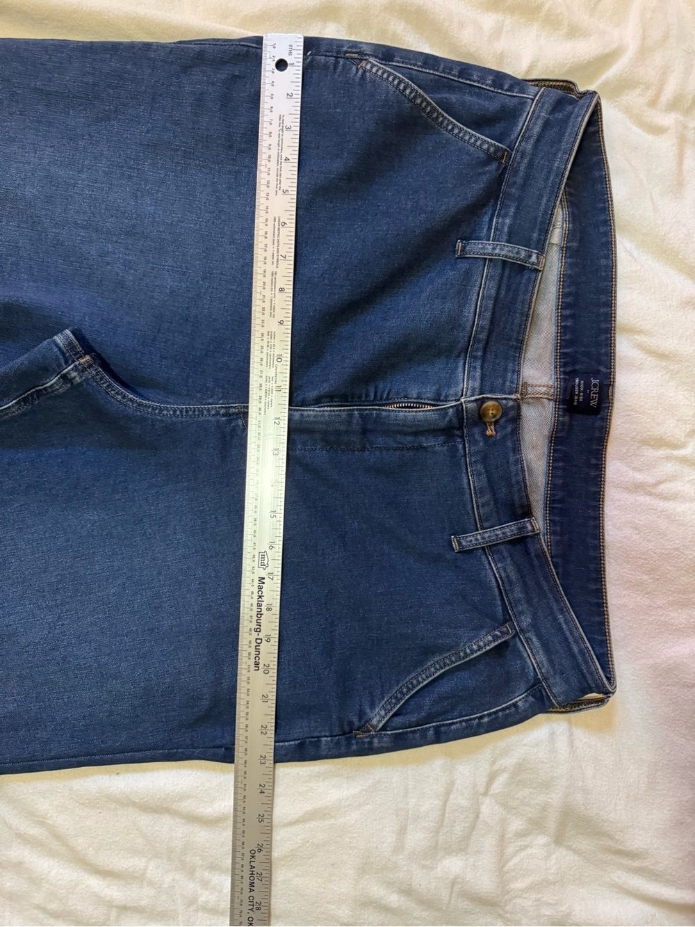 J.Crew Size 35 Dark Wash High Rise Straight Leg Stretch Jeans - Picture 6 of 11